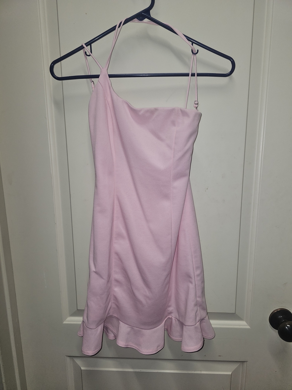 Lucy In The Sky - Homecoming - One-Shoulder Pink Ruffle-Hem Dress